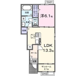 グルックスドルフⅠ(新築アパートA壬生町大師町の物件間取画像